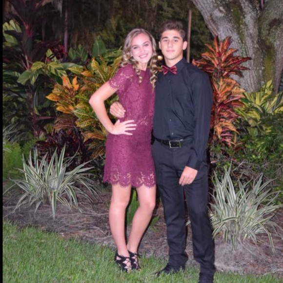 Lulu’s Turn Back Time Burgundy Lace 2-Piece Set Size XS - Picture 11 of 16